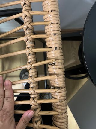 Taburetes altos ratán y metal