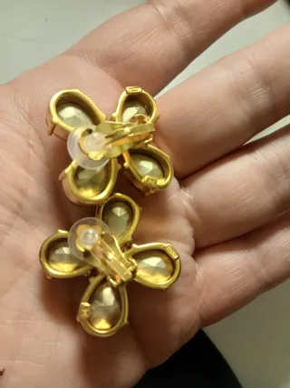 Orecchini fiore rossi e arancioni 3×3 cm