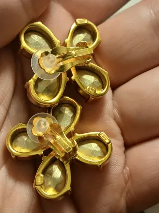 Orecchini fiore rossi e arancioni 3×3 cm