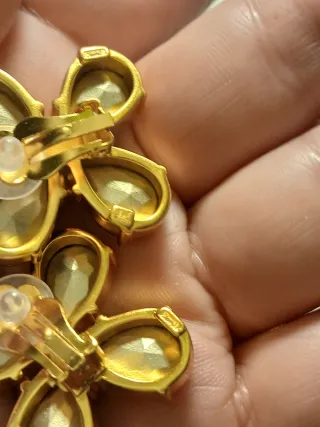 Orecchini fiore rossi e arancioni 3×3 cm