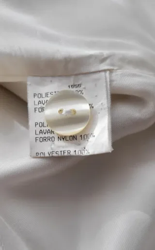 Blazer Cortefiel manga corta blanco talla 42