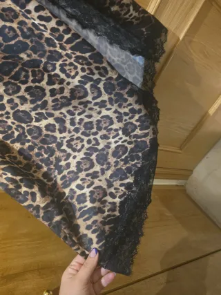 Falda larga estampado leopardo