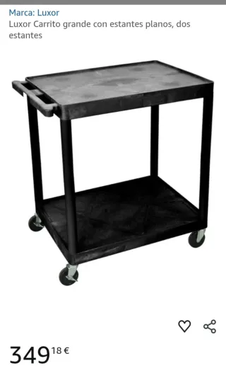 Carro Luxor con estantes planos