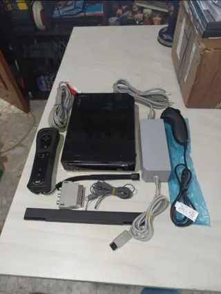 Consola Nintendo Wii Negra Completa
