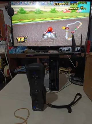 Consola Nintendo Wii Negra Completa