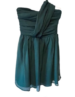 Vestido palabra de honor verde