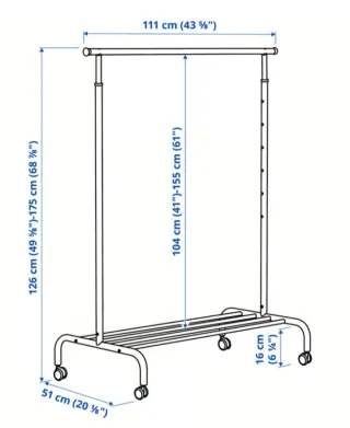 Burra perchero Ikea blanca metal