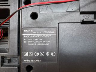 Sony CFS-W350L Boombox Radio Cassette 4 BAND Rec