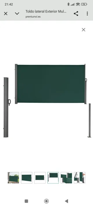 Toldo lateral Livarno Home negro