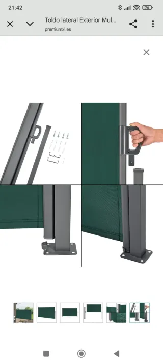 Toldo lateral Livarno Home negro