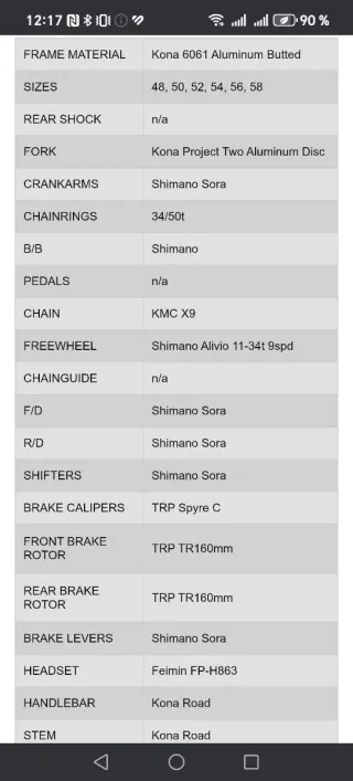 Bicicleta Gravel Kona Al DL Talla 54