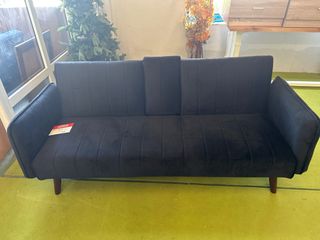 Sofá Cama Negro Terciopelo