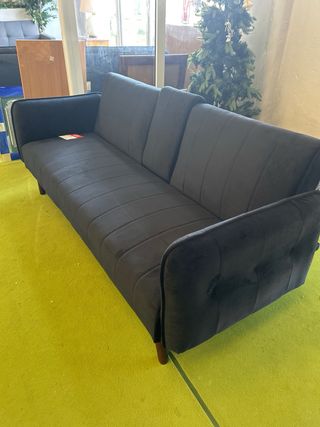 Sofá Cama Negro Terciopelo