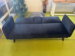 Sofá Cama Negro Terciopelo