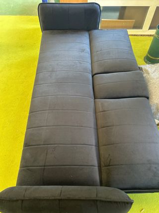 Sofá Cama Negro Terciopelo