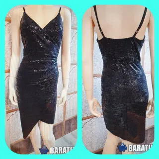 VESTIDO FIESTA LENTEJUELAS NEGRO