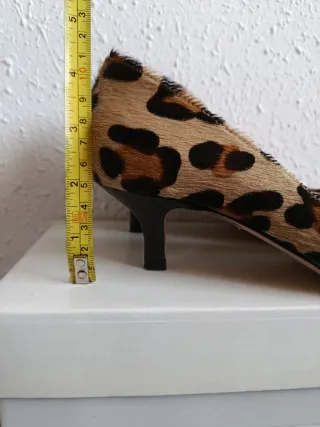 Zapatos Tacón medio Leopardo Talla 38 Mujer