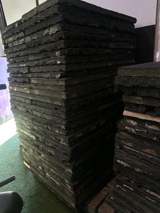 Losetas de caucho 5 cm.