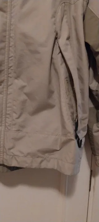 Abrigo Columbia Gris y Beige Doble Forro