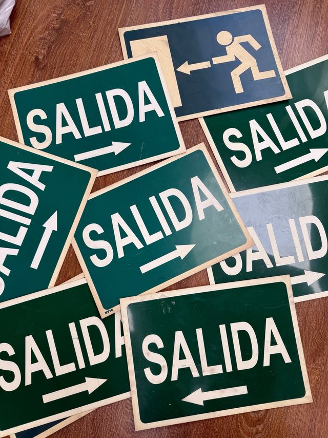 Pack 9 Carteles de Salida