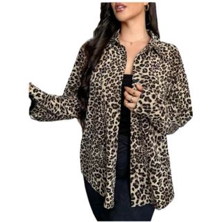 Camisa Leopardo Beige y Marrón