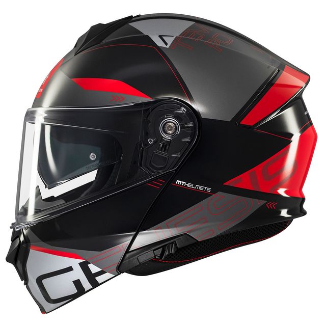 Casco Modular MT Genesis Negro/Gris/Rojo
