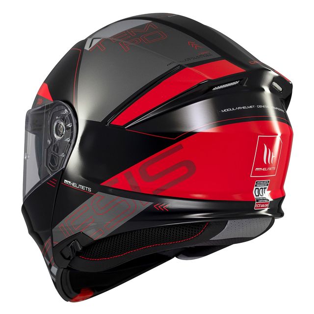 Casco Modular MT Genesis Negro/Gris/Rojo
