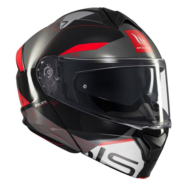 Casco Modular MT Genesis Negro/Gris/Rojo