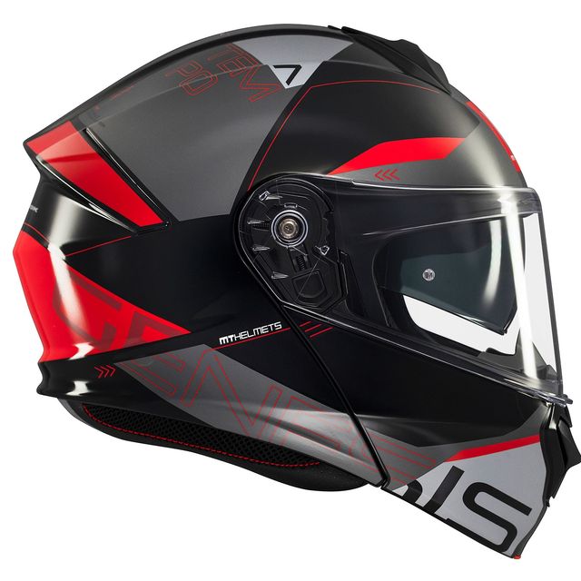 Casco Modular MT Genesis Negro/Gris/Rojo