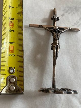 Lote plata y plateados objetos religiosos