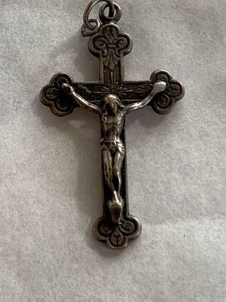 Lote plata y plateados objetos religiosos