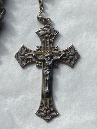 Lote plata y plateados objetos religiosos