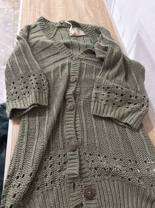 Chaqueta punto verde talla M