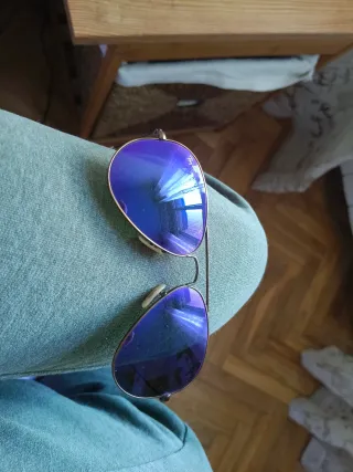 Gafas Ray-Ban Aviador Doradas Moradas