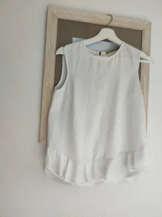 Blusa blanca Sfera volante
