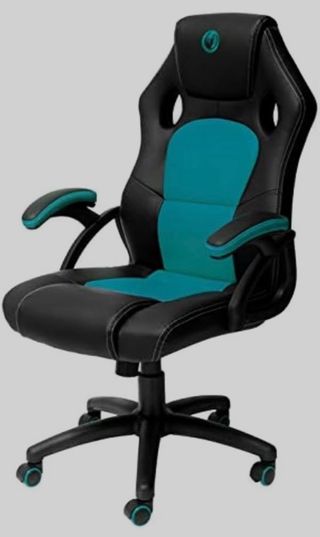 Silla Gamer Negra y Turquesa