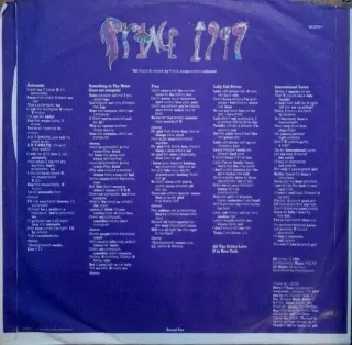 Prince 1999 2xLP 12 33 RPM 1984 WB