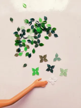 foglie per le decorazioni natalizie di Barbie