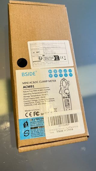 Pinza Amperimétrica BSIDE ACM91 TRMS AC/DC