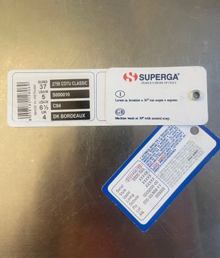 Zapatillas Superga Burdeos Talla 37