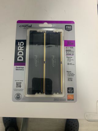 Crucial DDR5 32GB (2x16GB) 6400 MT/s UDIMM Kit