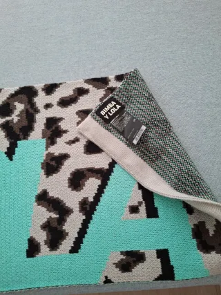 Bufanda Bimba y Lola Animal Print Turquesa