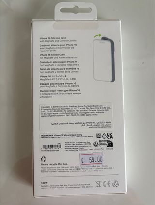 Custodia in silicone rosa per iPhone 16 Apple