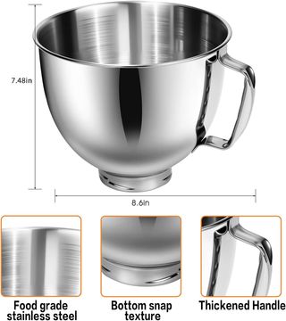 NUOVO - Ciotola compatibile KitchenAid in acciaio inox