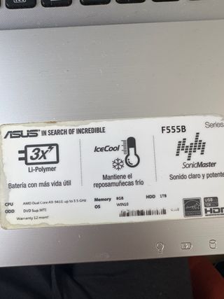 Ordenador portátil  Asus