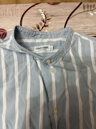 Camicia Giorgio Armani a righe grigio/bianco