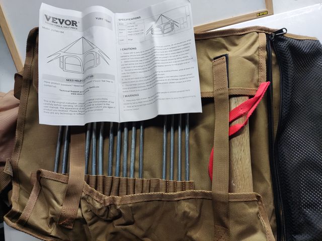 VEVOR Tienda de Campana de Lona de 5m,4 estaciones