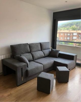 Sofá modular gris tela envío gratis nuevos
