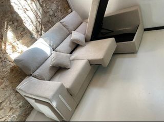 Sofá modular gris tela envío gratis nuevos