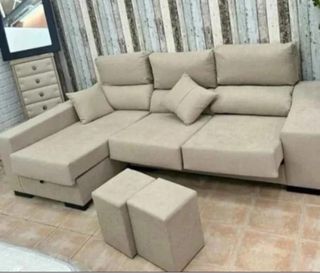 Sofá modular gris tela envío gratis nuevos